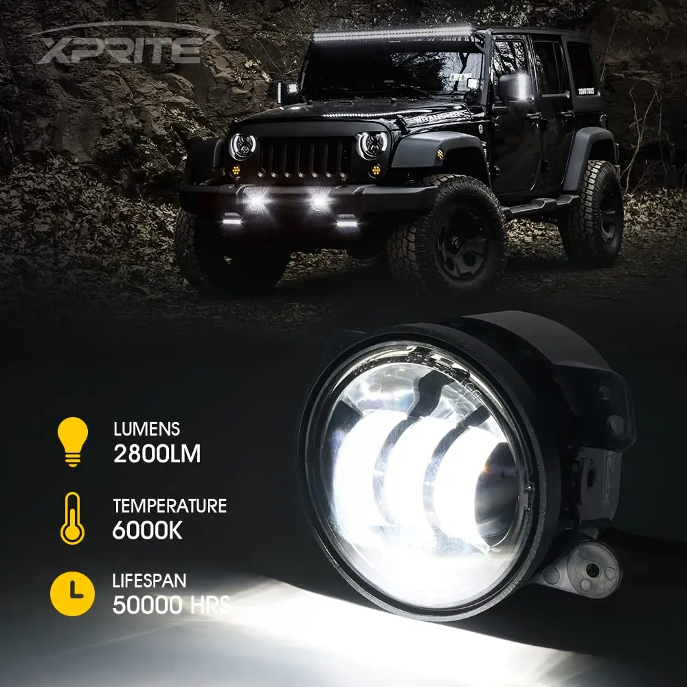 4" Led Fog Light For Jeep Wrangler & Gladiator | Explore Series 2