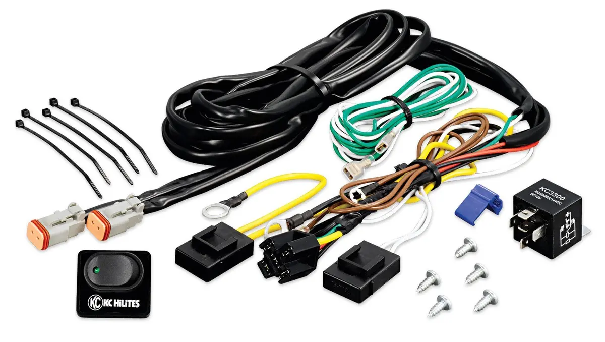 Wiring  Harness With 40 Amp Relay And Led Rock Starter Switch 1