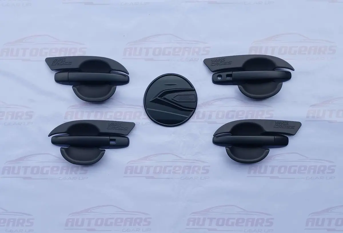 Toyota Yaris Cross (2023 - 2026) Door Bowl, Door Handle And Gas Tank Cover Set Matte Black 1