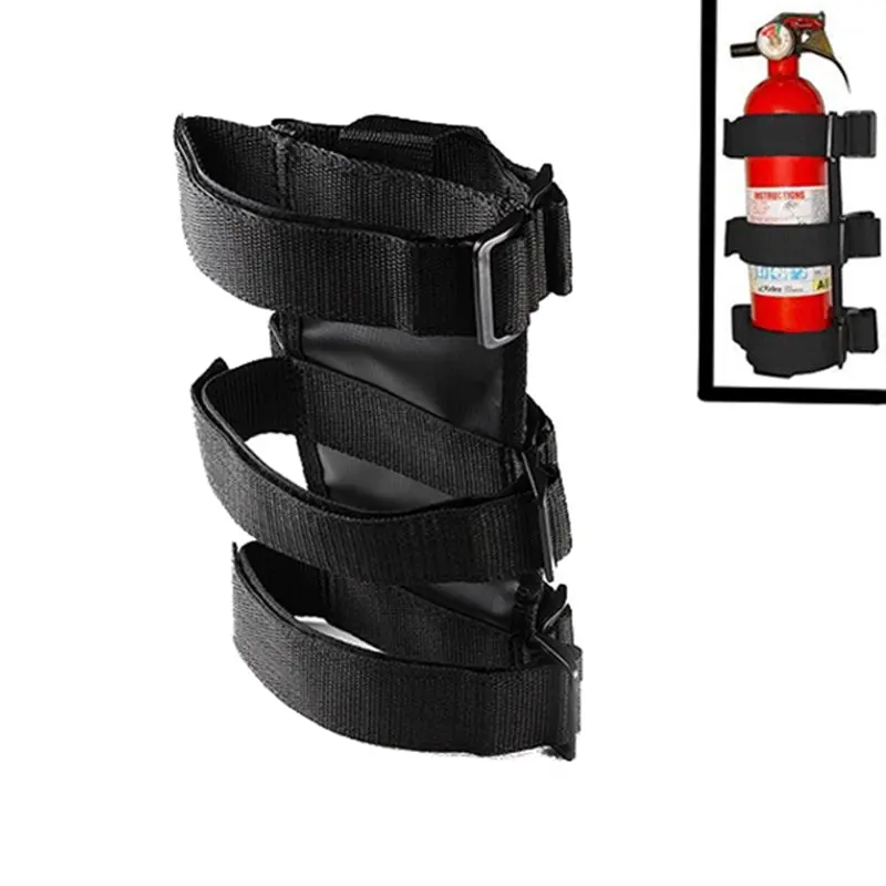 Xprite Black Interior Roll Bar Cage Fire Extinguisher Holder Carrier 1