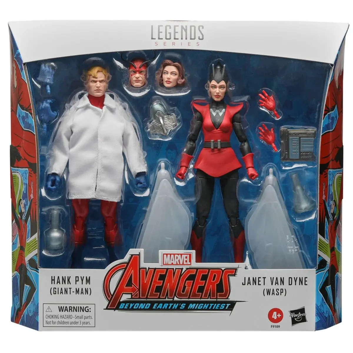 New In Stock! Marvel Legends Series Hank Pym (Giant-Man) And Janet Van Dyne (Wasp) 6-Inch Action Figure 2-Pack 1