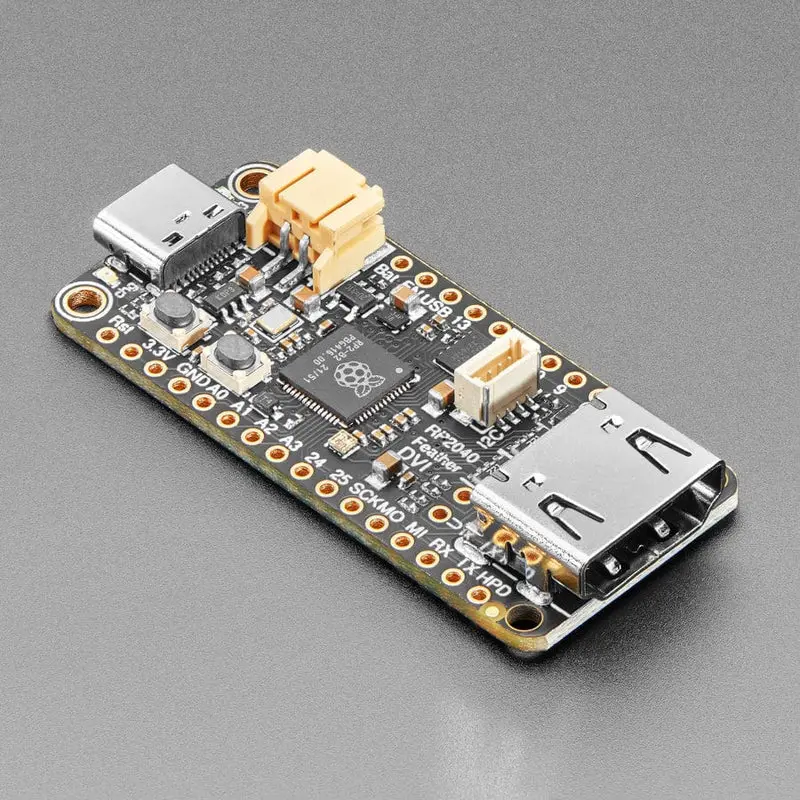 Adafruit Feather Rp2040 With Dvi Output Port - Works With Hdmi 1