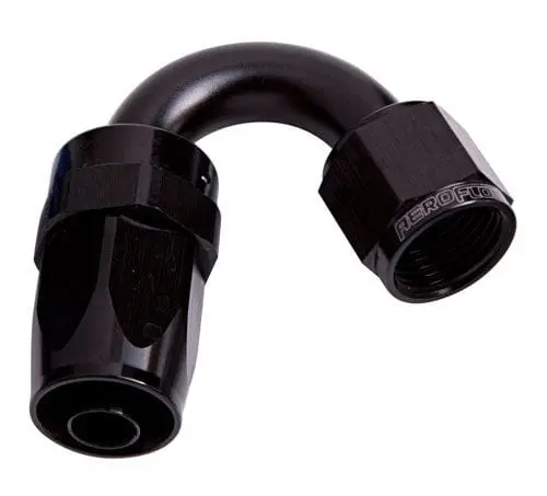100-Series Swivel Hose End – 150° Black Anodized -20An Fitting 1