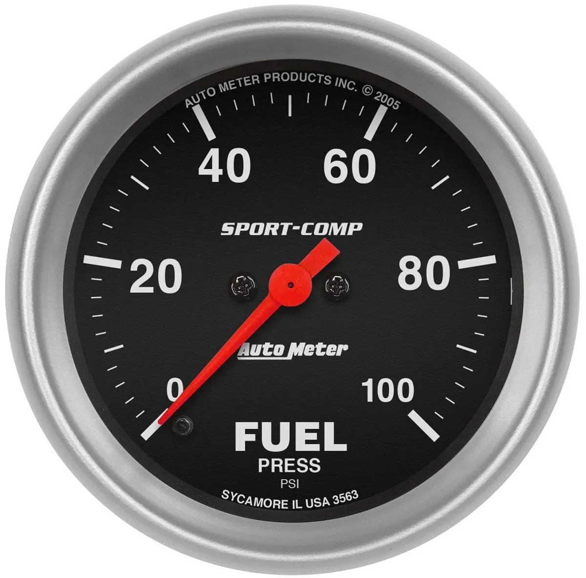 Autometer Au3563 Sport-Comp Fuel Pressure Gauge – 0–100 Psi Analog Readout 1