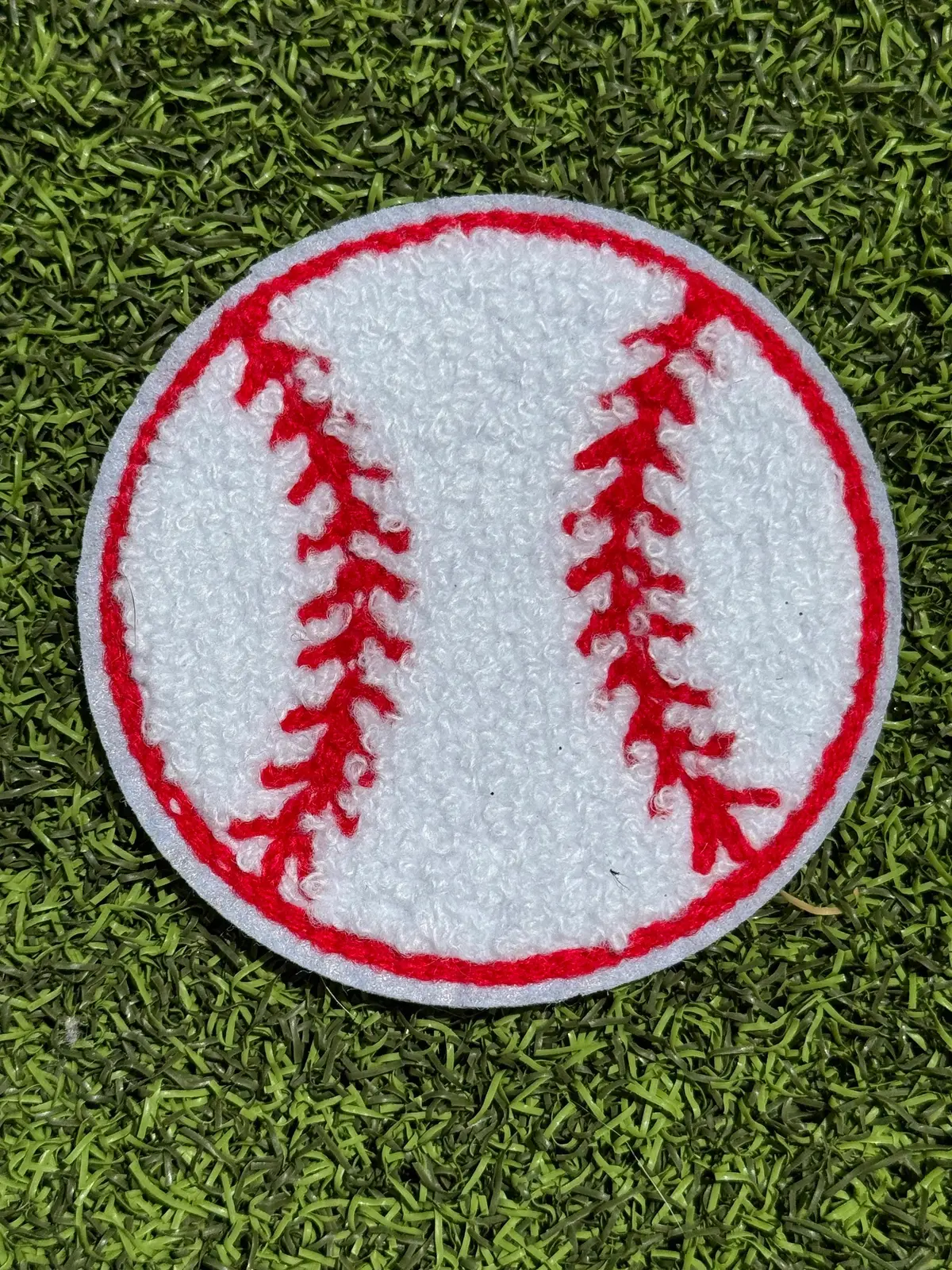 Chenille Baseball Iron On Patch 1