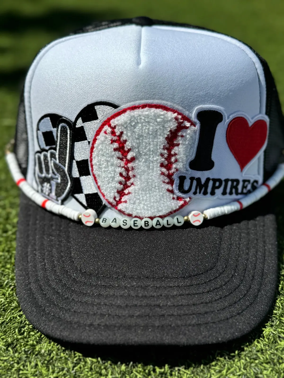 Baseball Beaded Hat Chain 1