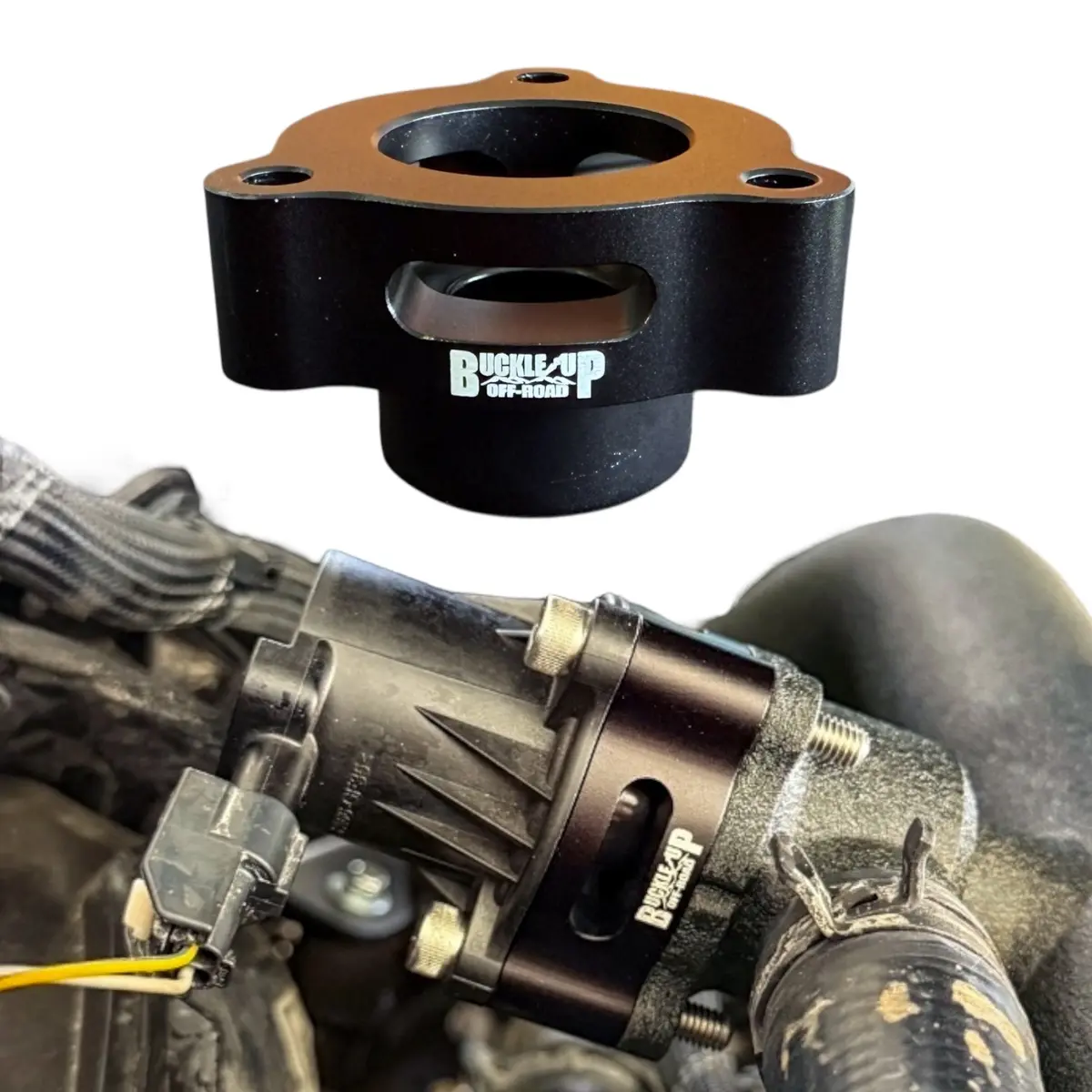 Buckle Up Off-Road Black Blow Off Valve Adaptor Spacer For Ford Bronco, Bronco Raptor, Ranger Raptor & More | Usa Made 1