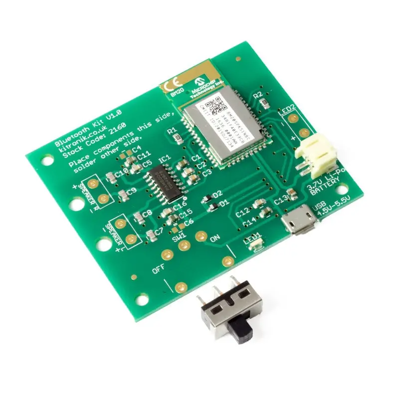 Kitronik Bluetooth Stereo Amplifier Kit Pcb & Parts Only 1