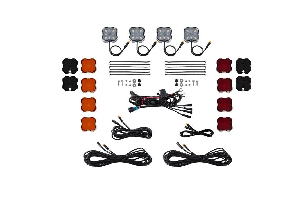 Single-Color Rock Light Installer Magnet Mount Kit (4-Pack) 1