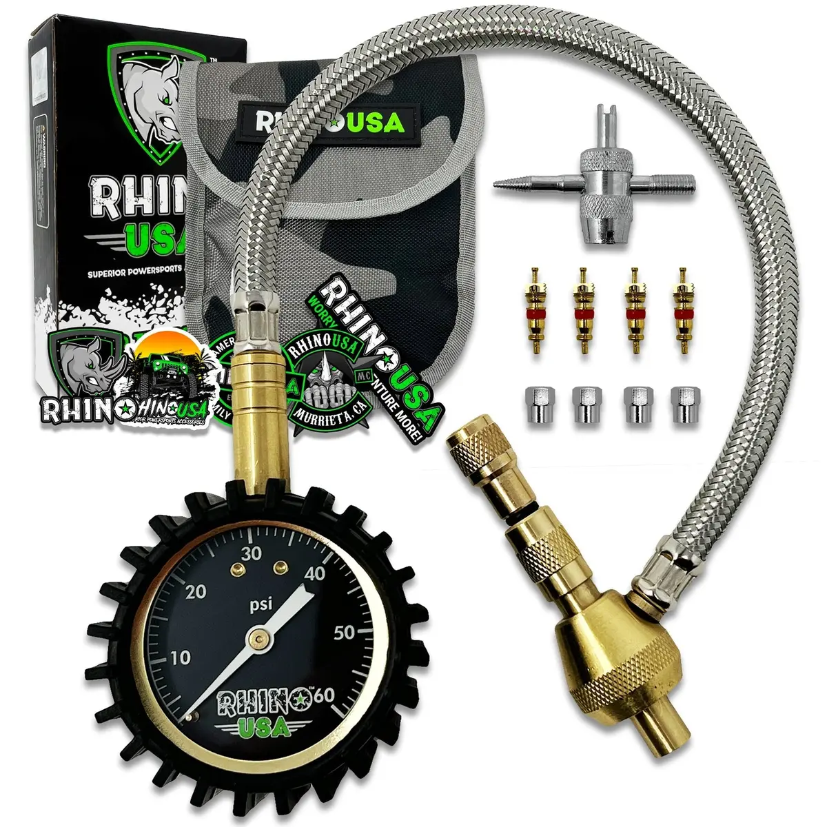 Rhino Usa 60Psi Tire Deflator Gauge | Deflator-Gauge 1