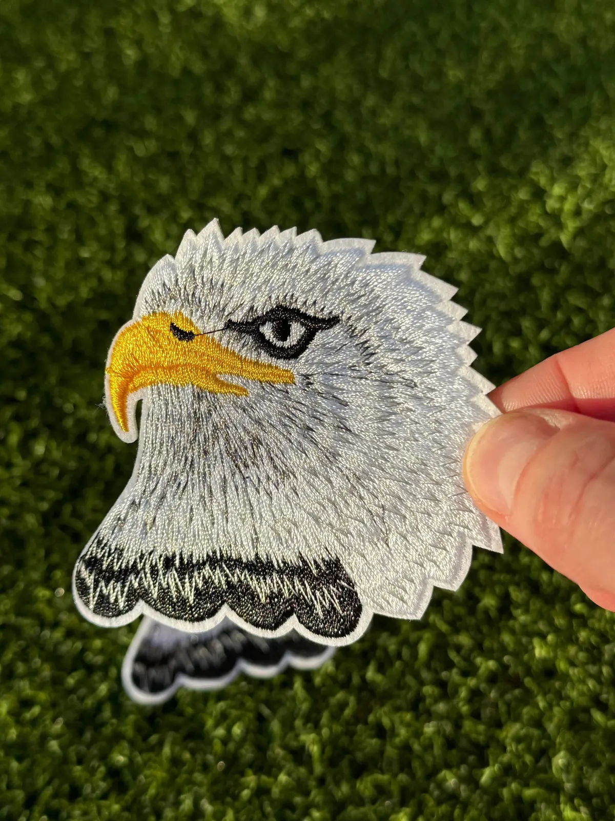 Eagle Head Mascot Iron On Patch 1