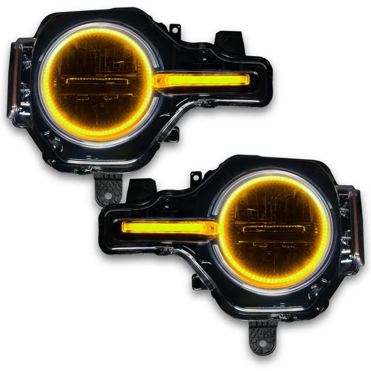 Oracle Headlight Halo Kit W/Drl Bar - Base Headlights Colorshift W/Simple Control For 2021+ Ford Bronco 1