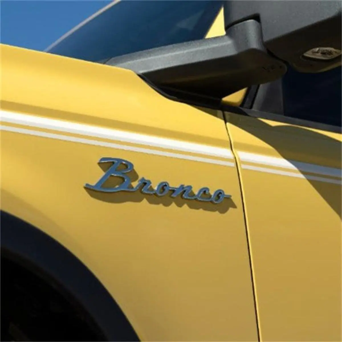 Ford Performance Bronco Script Fender Badge - Silver For 2021+ Ford Bronco | M-1447-Bss 1