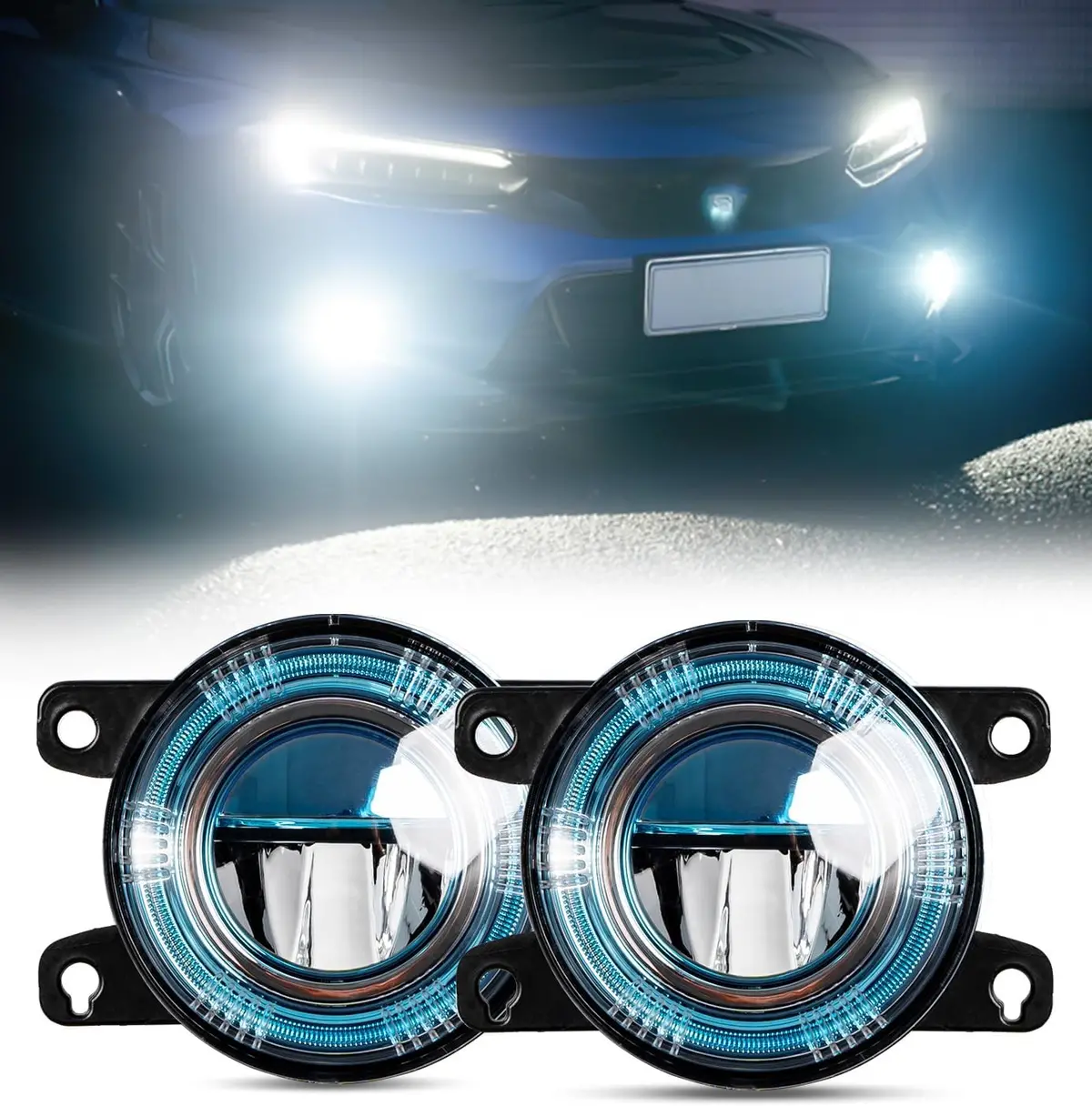 Xprite White Or Amber Led Fog Lights 2016-2025 Honda | Jeep 1