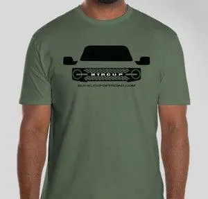 Buckle Up Off-Road Merch Btrcup Bronco Grille T-Shirt - Military Green - Size Small 1
