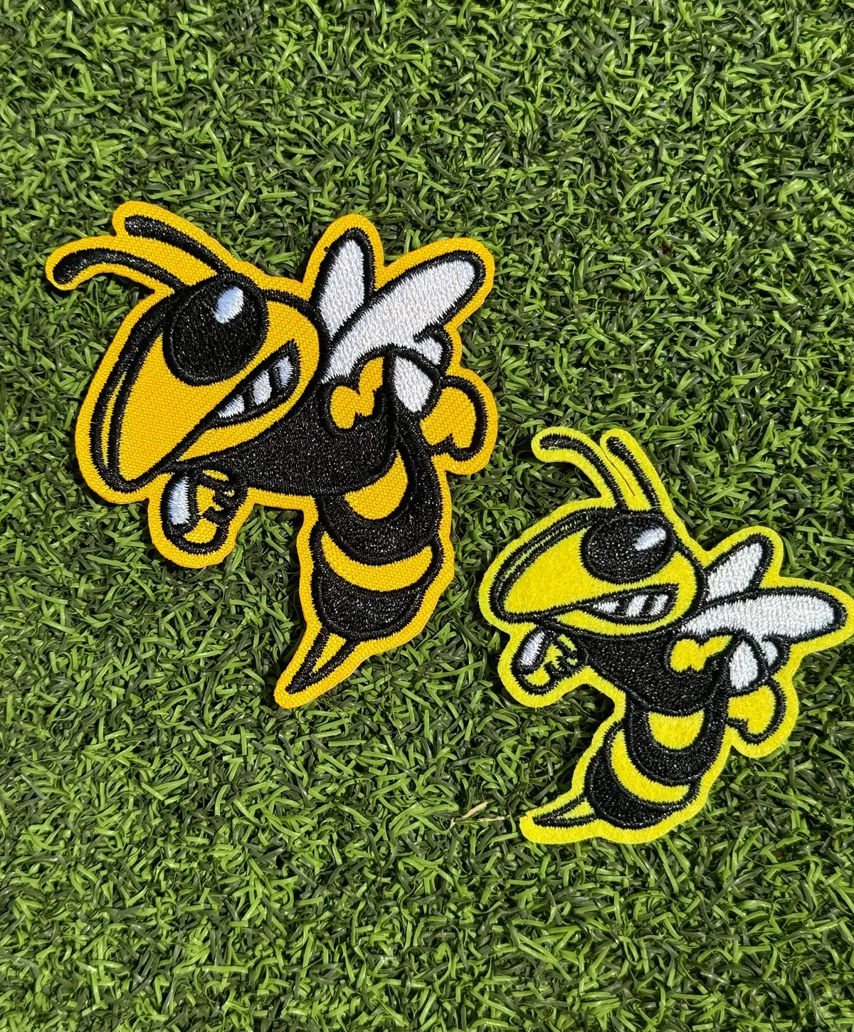 Hornet - Yellow Jacket Mascot Iron On Patches 1