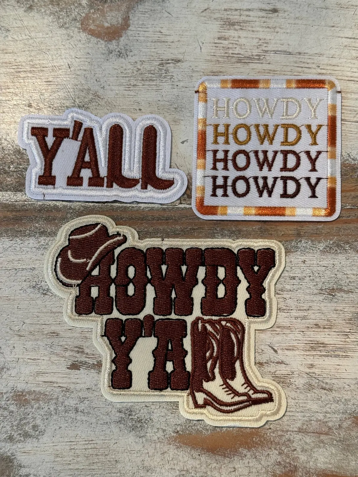 Howdy Y'all Iron On Patches 1