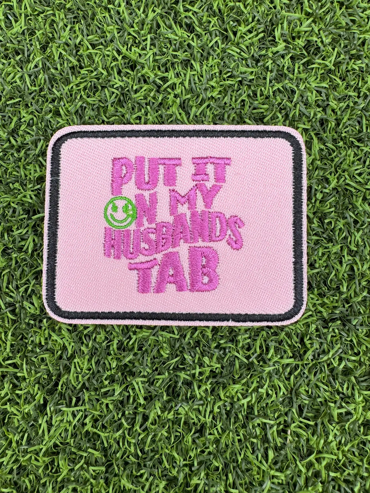 Put It On My Husband’S Tab Iron On Patch 1