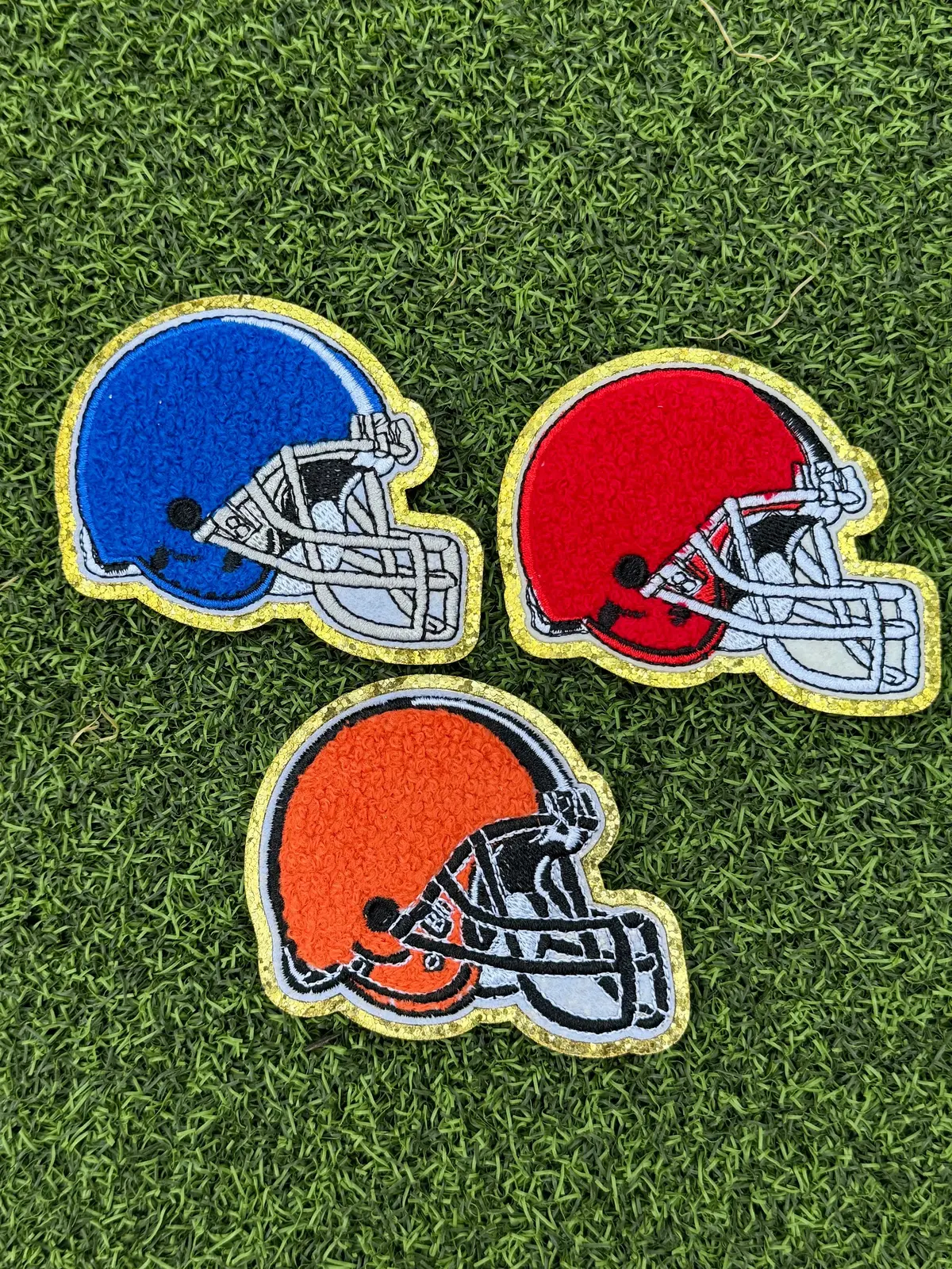 Football Helmet Iron On Patches 1