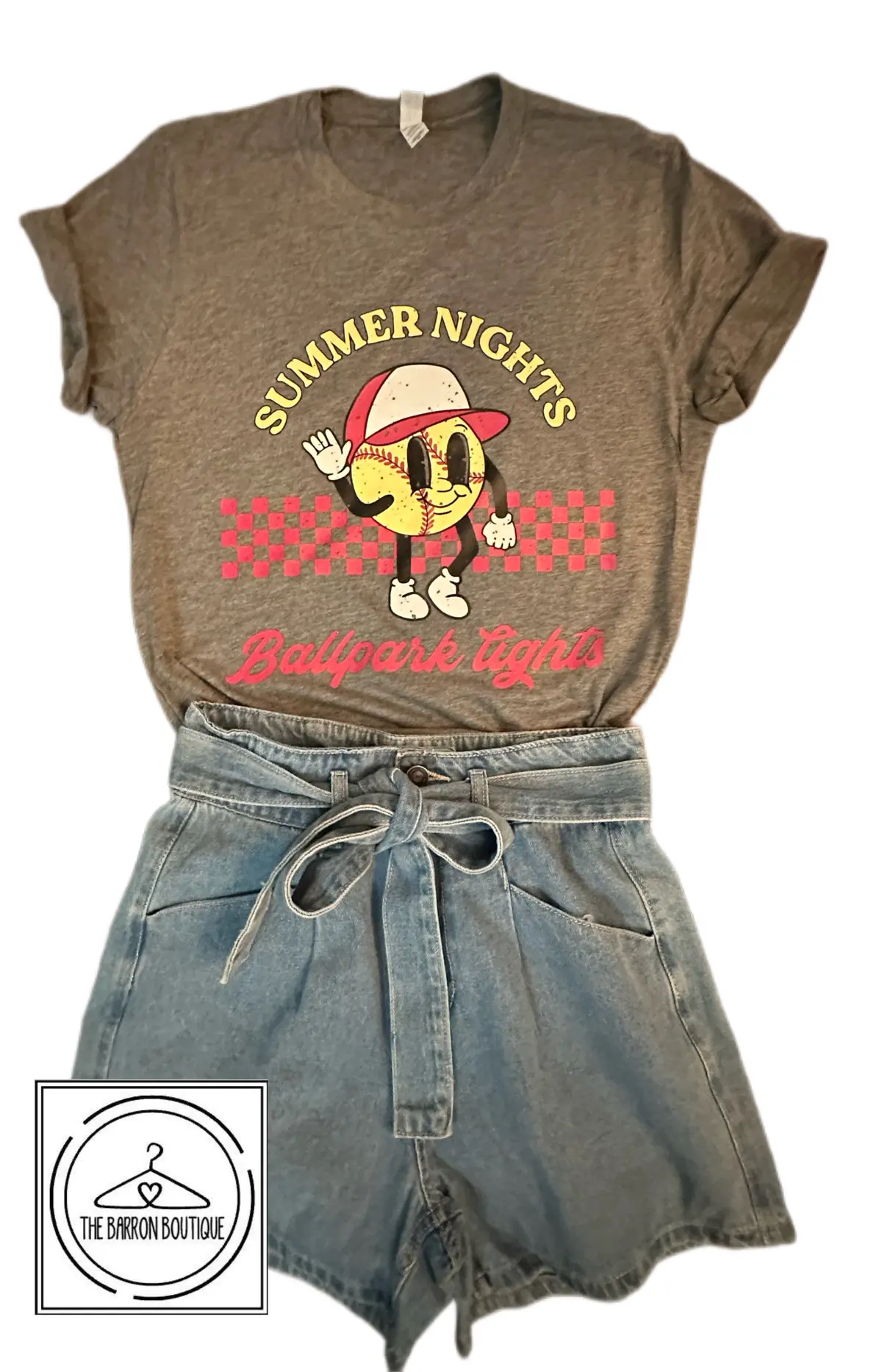 Summer Nights & Ballpark Lights Softball T-Shirt 1