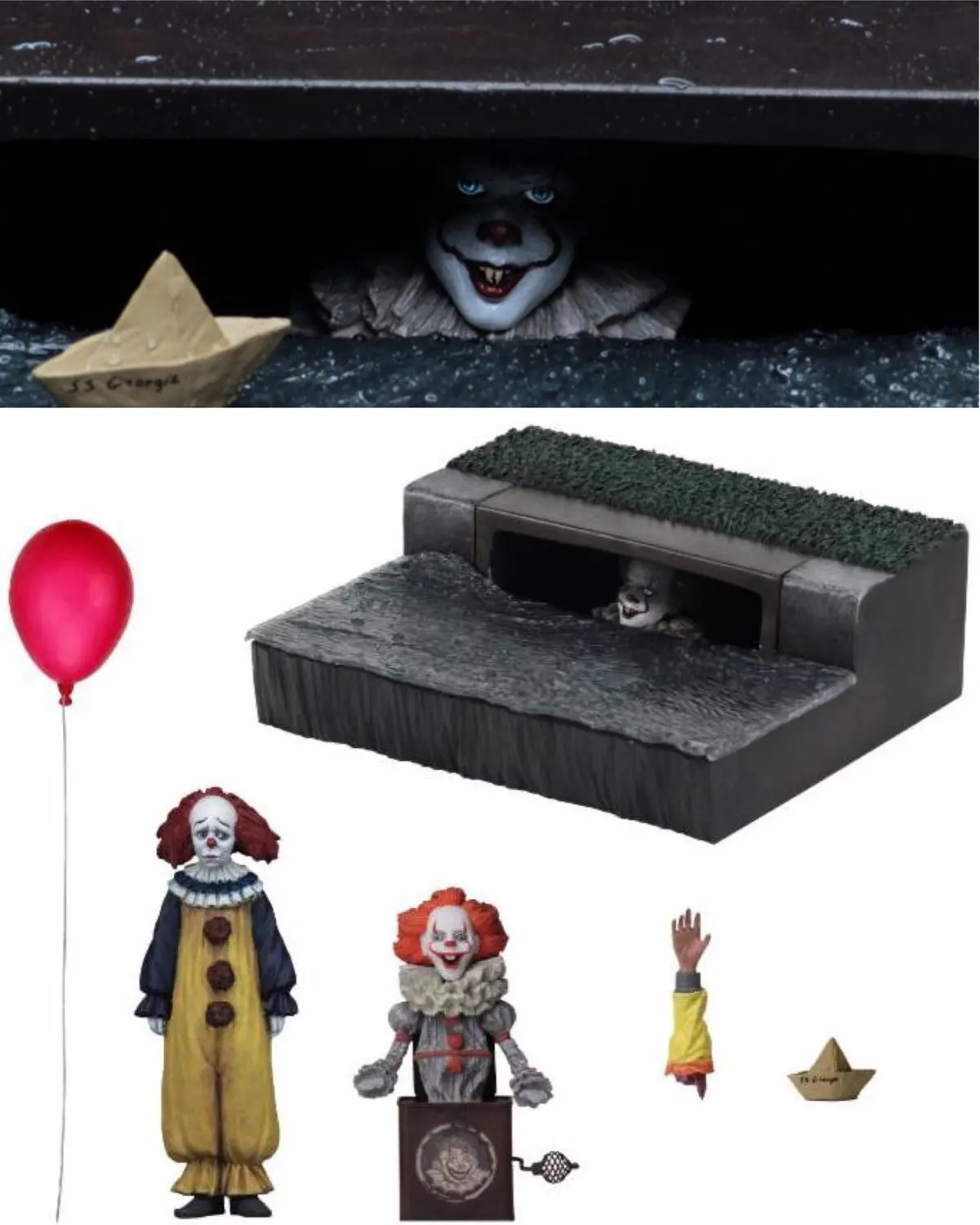 In Stock! Neca It 2017 Pennywise Accessory Set 1