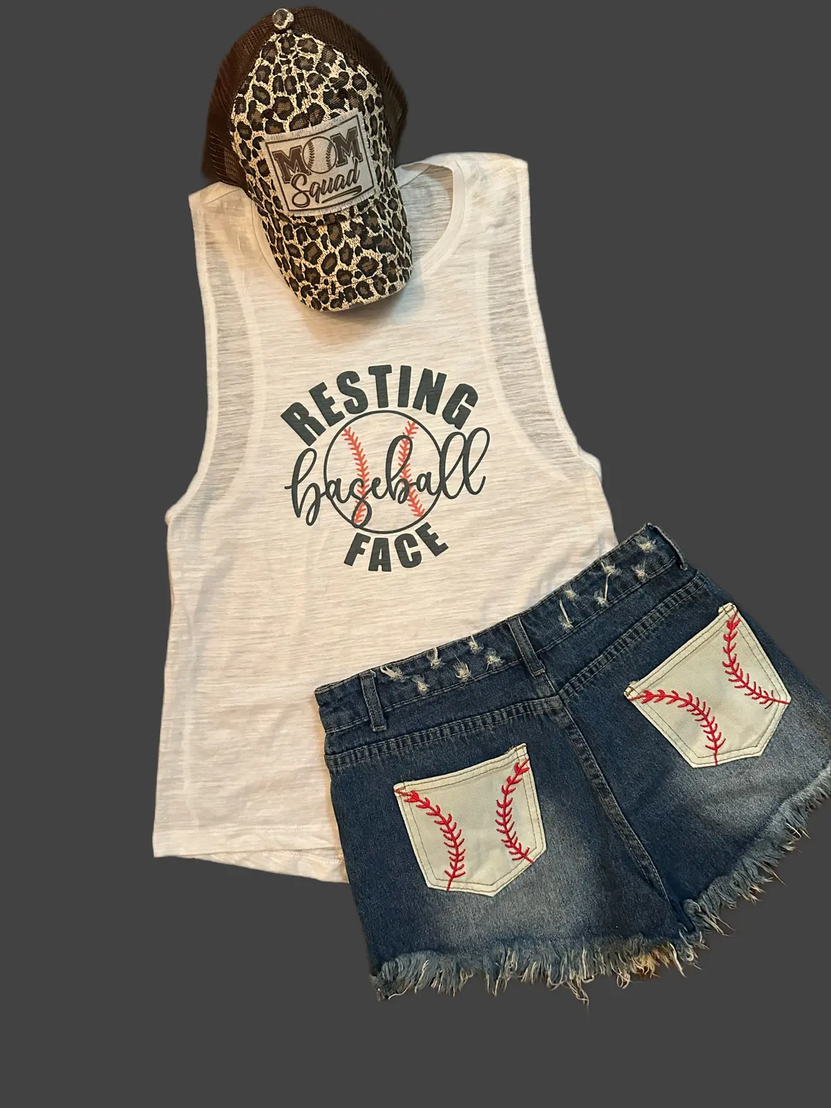 Resting Baseball Face Tank Or Tee 1