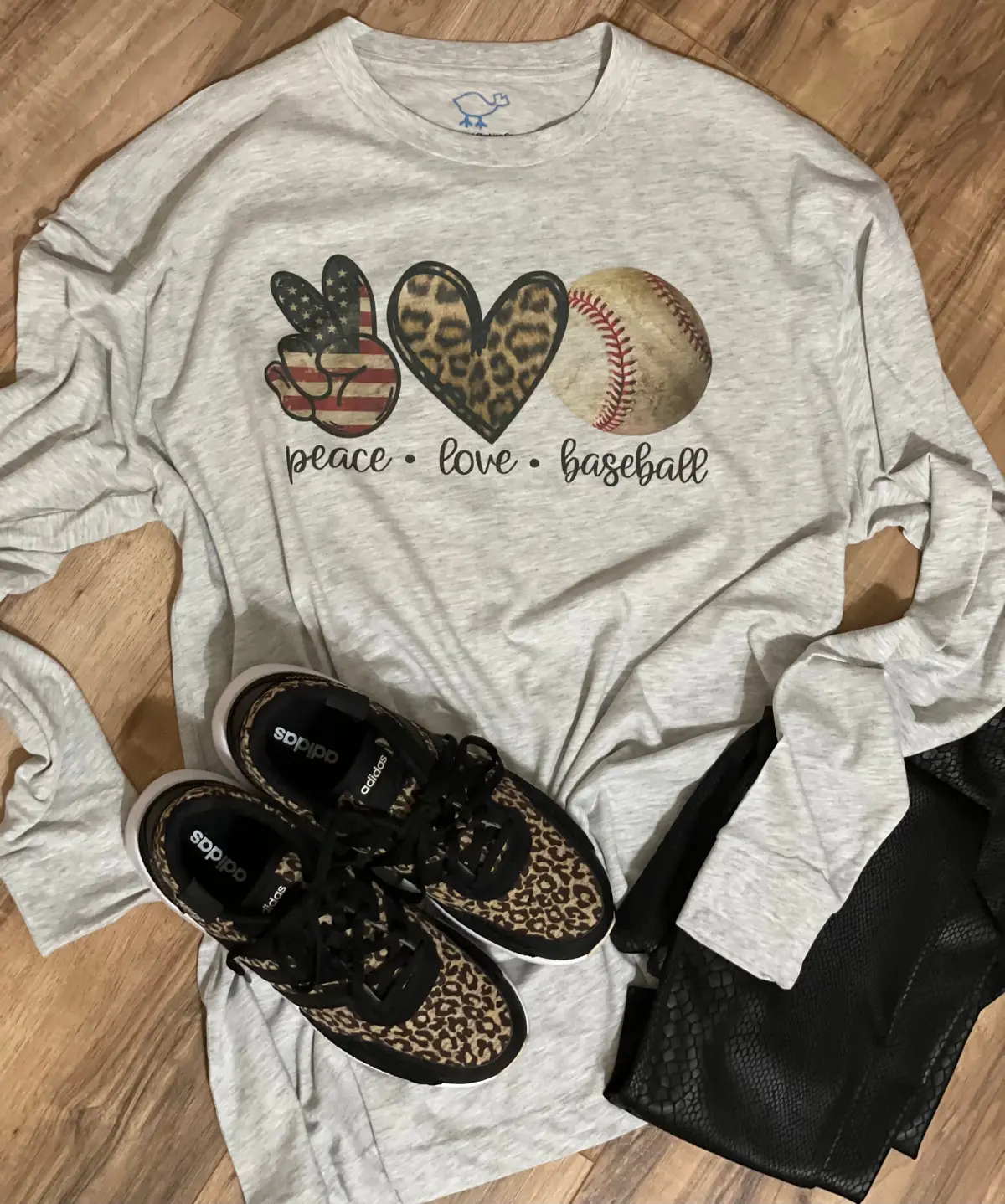 Peace, Love, Baseball Long-Sleeve Tee 1