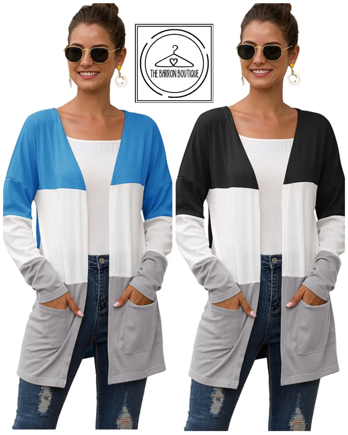 Catherine Colorblock Cardigans 1