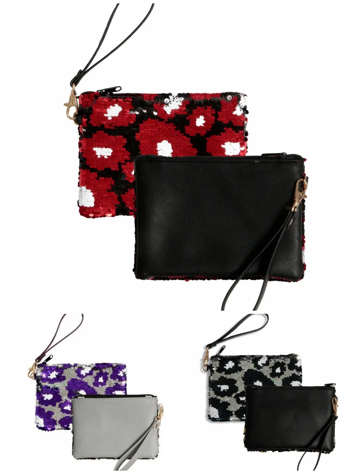 Sequined Wristlet Clutches 1