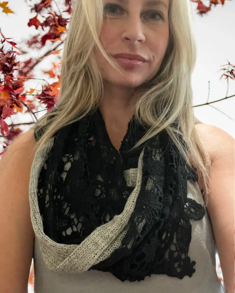 Floral Lace Infinity Scarf 1