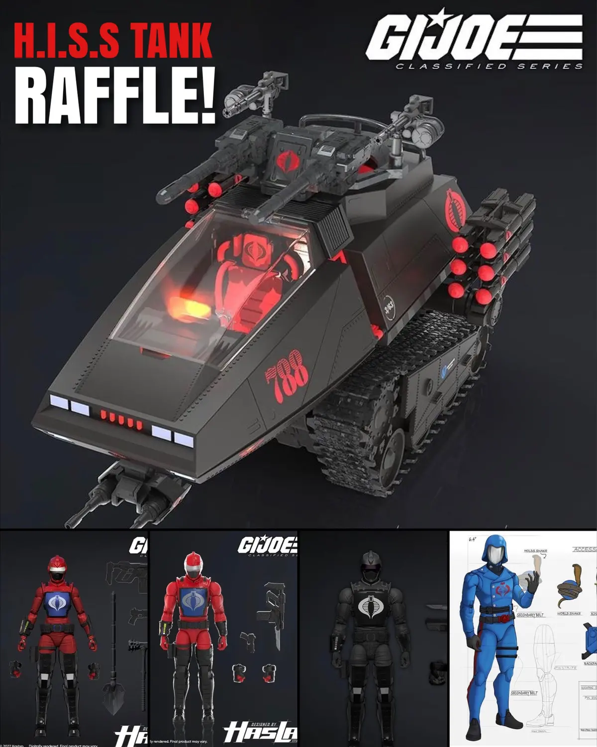 1 Raffle Ticket Entry - Cobra Hiss Tank Set 1