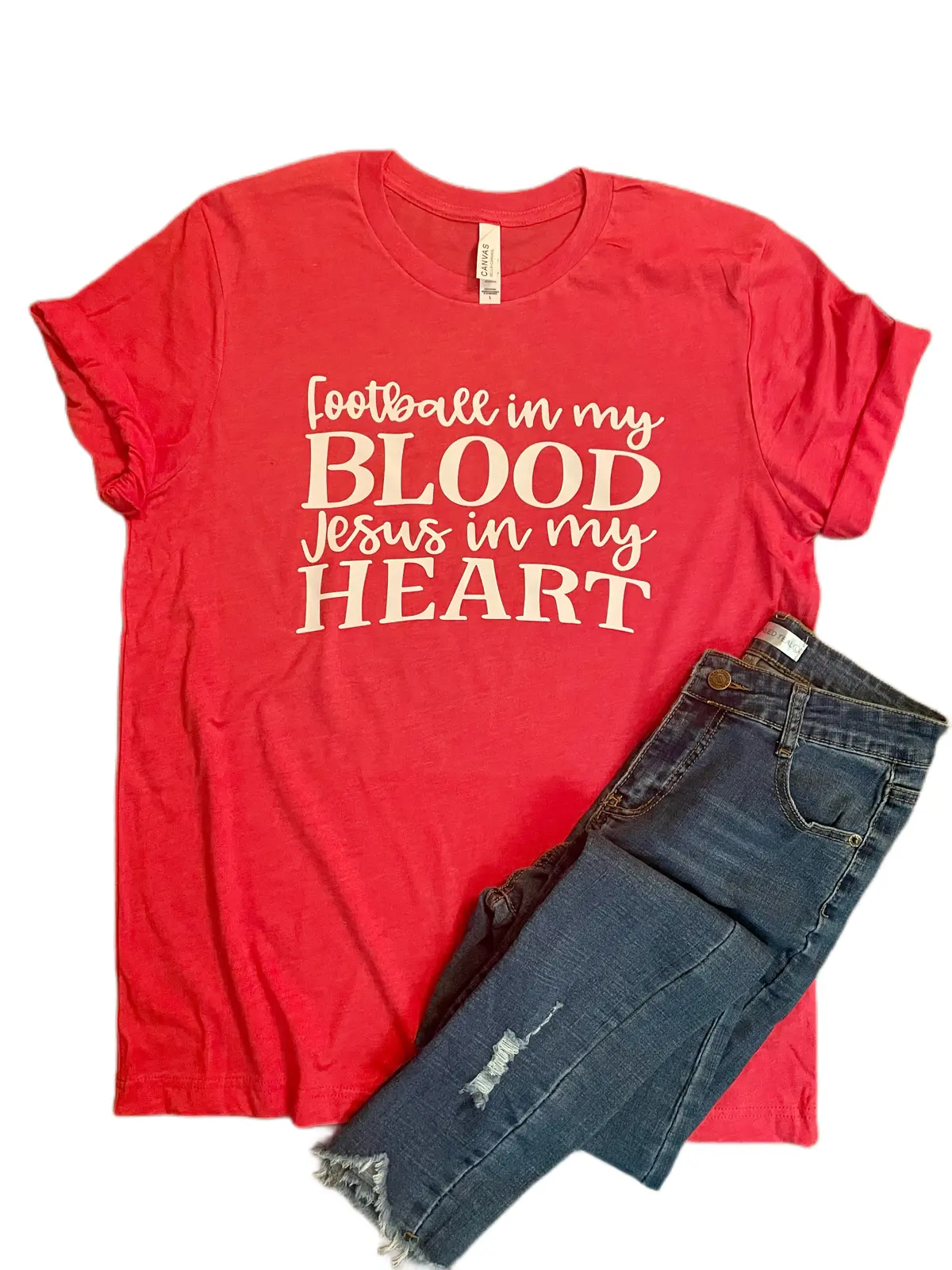 Football & Jesus Tee 1