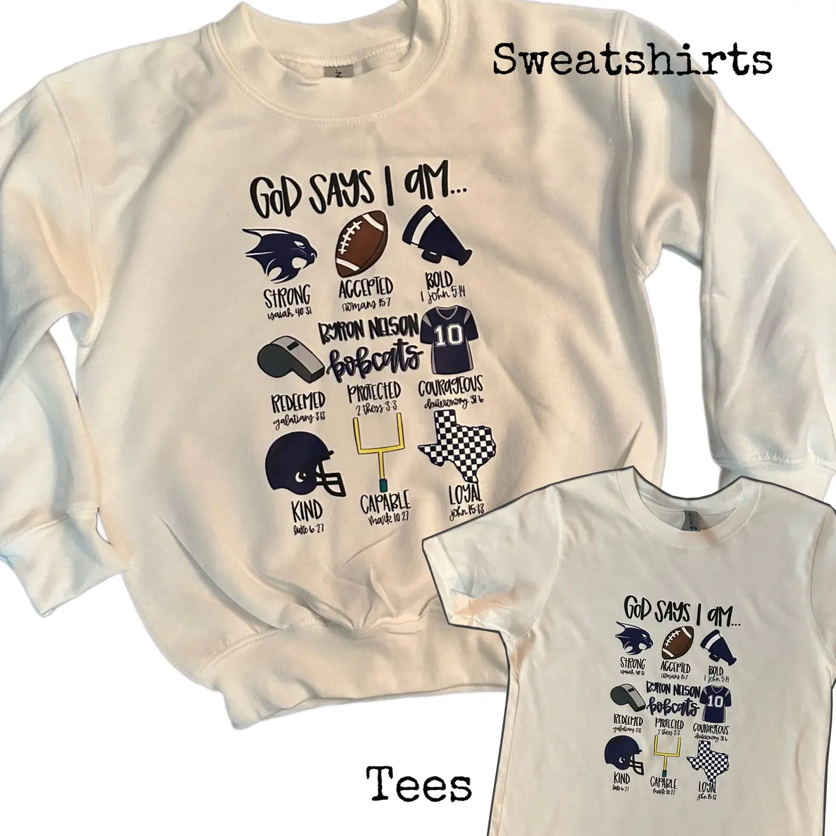 Youth “God Says I Am” Bobcat Tops 1