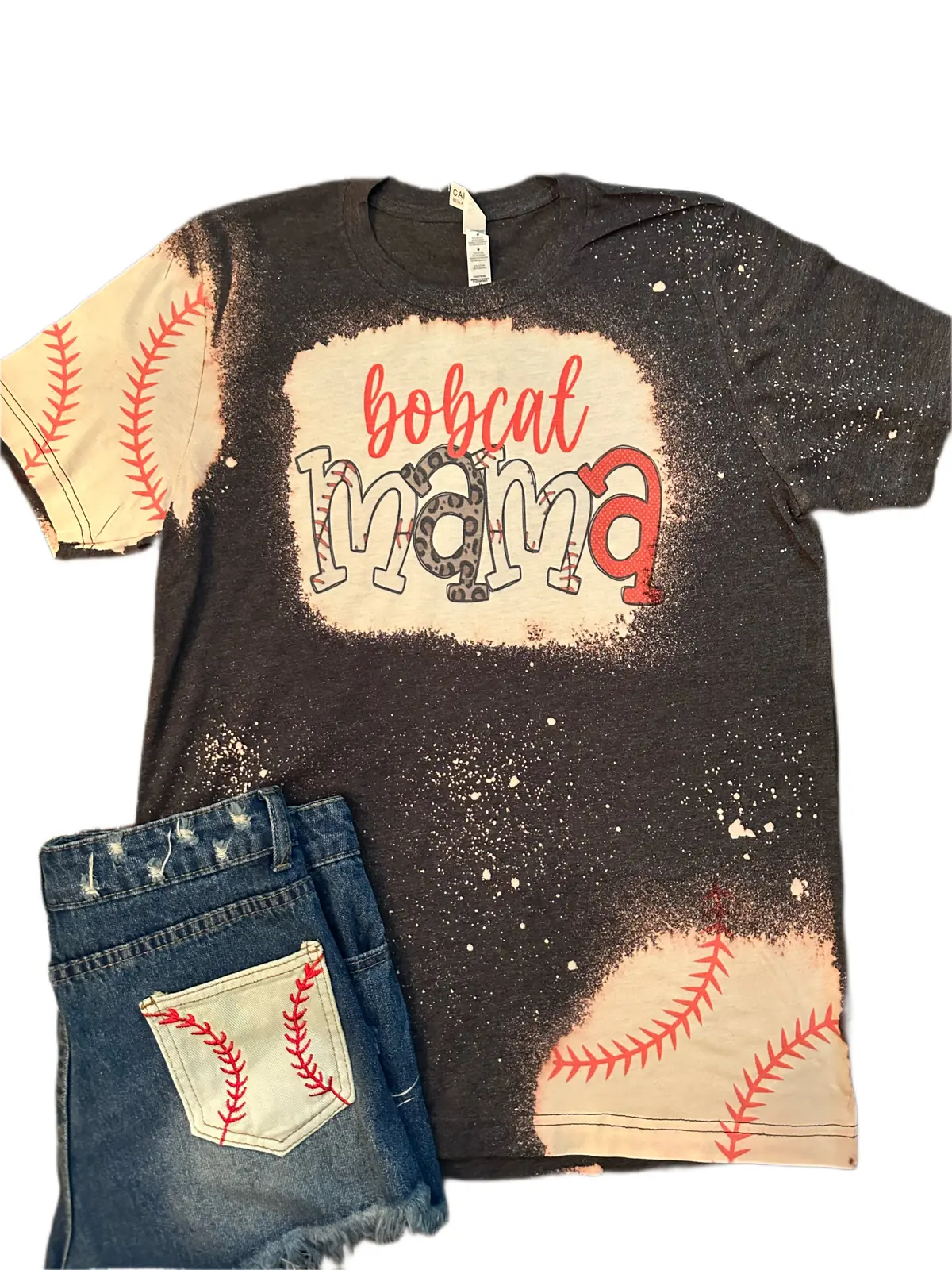 Bleached Bobcat Mama T-Shirts 1