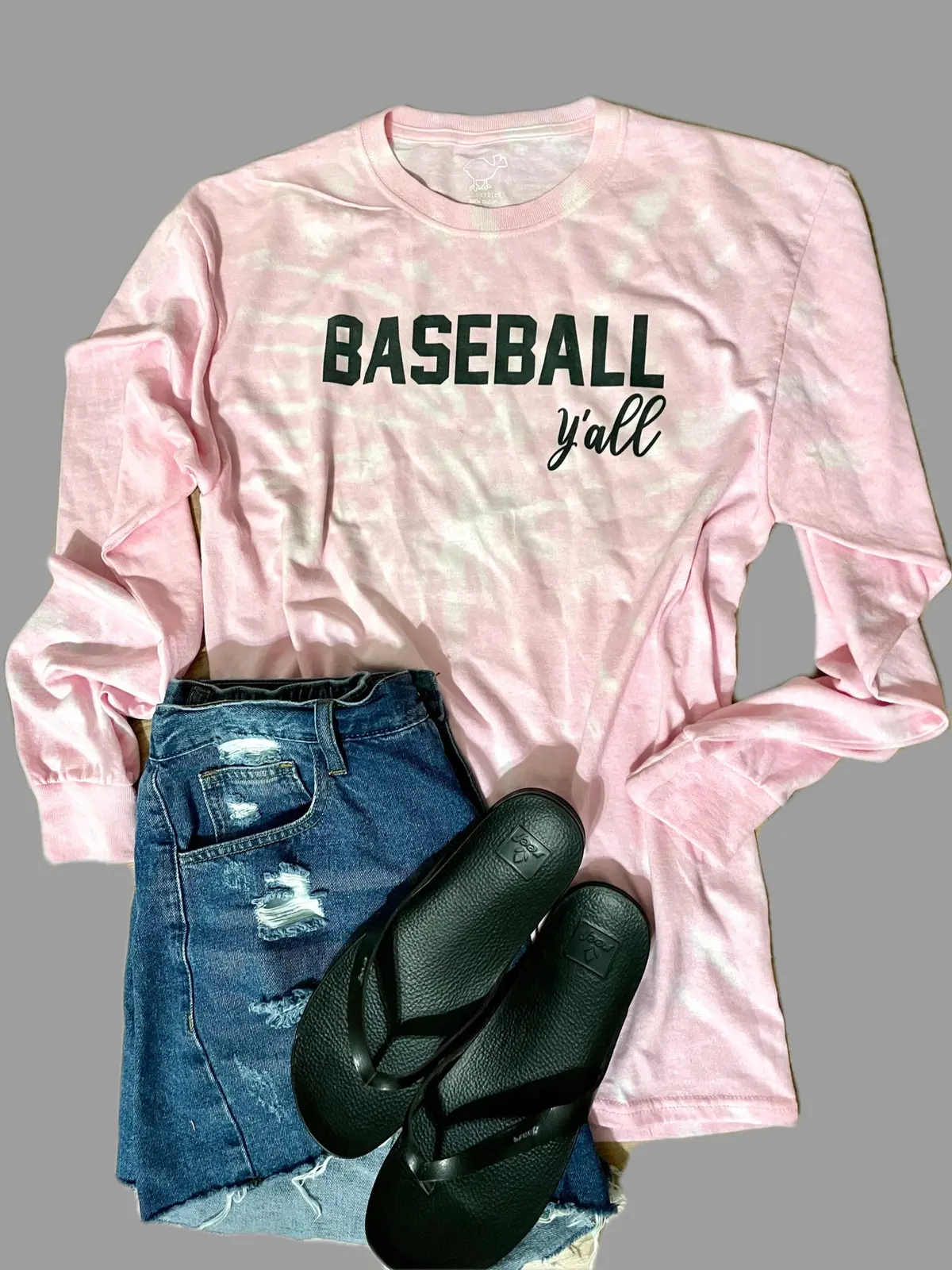 Baseball Y’All In Pink Tie Dye 1