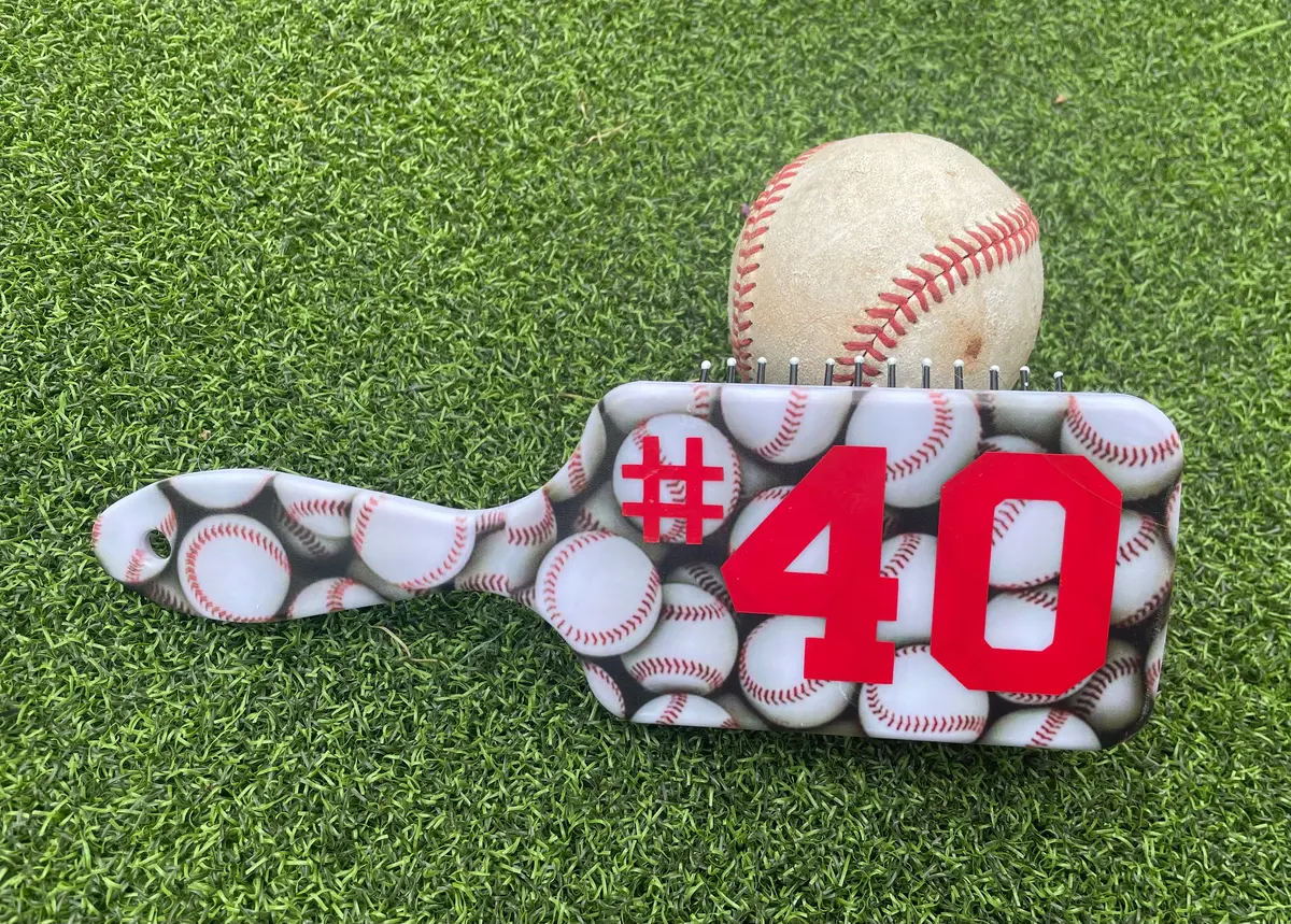 Customized Baseball Paddle Brush 1