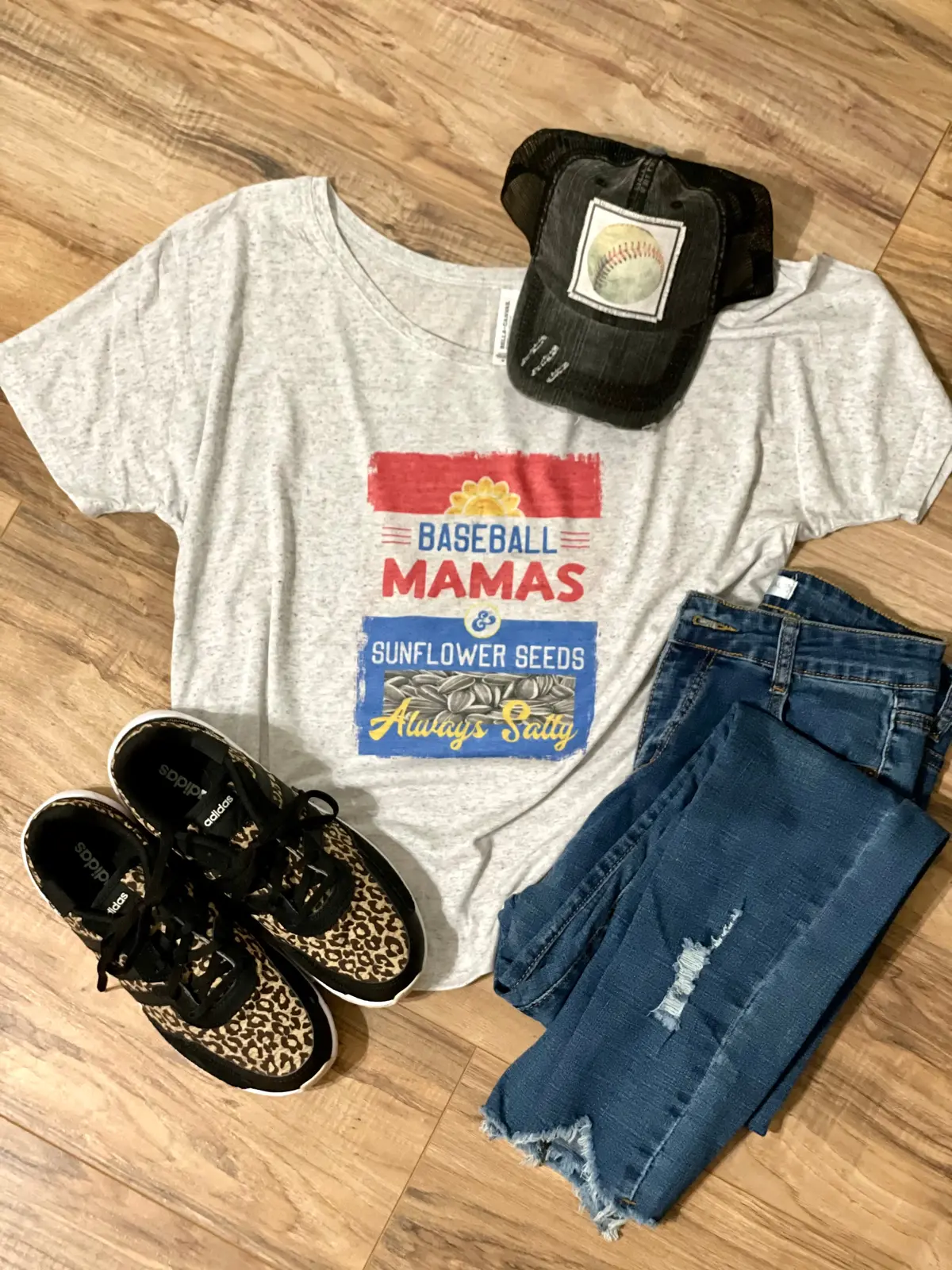 Salty Baseball Slouchy Mama’S Tee 1