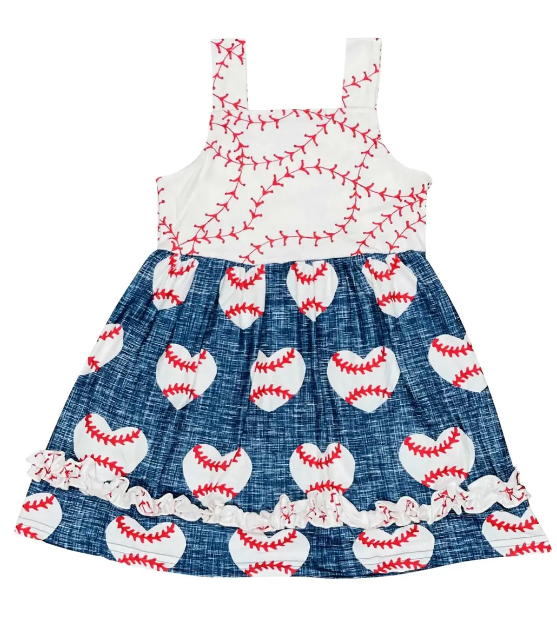Youth Baseball Heart Dress 1