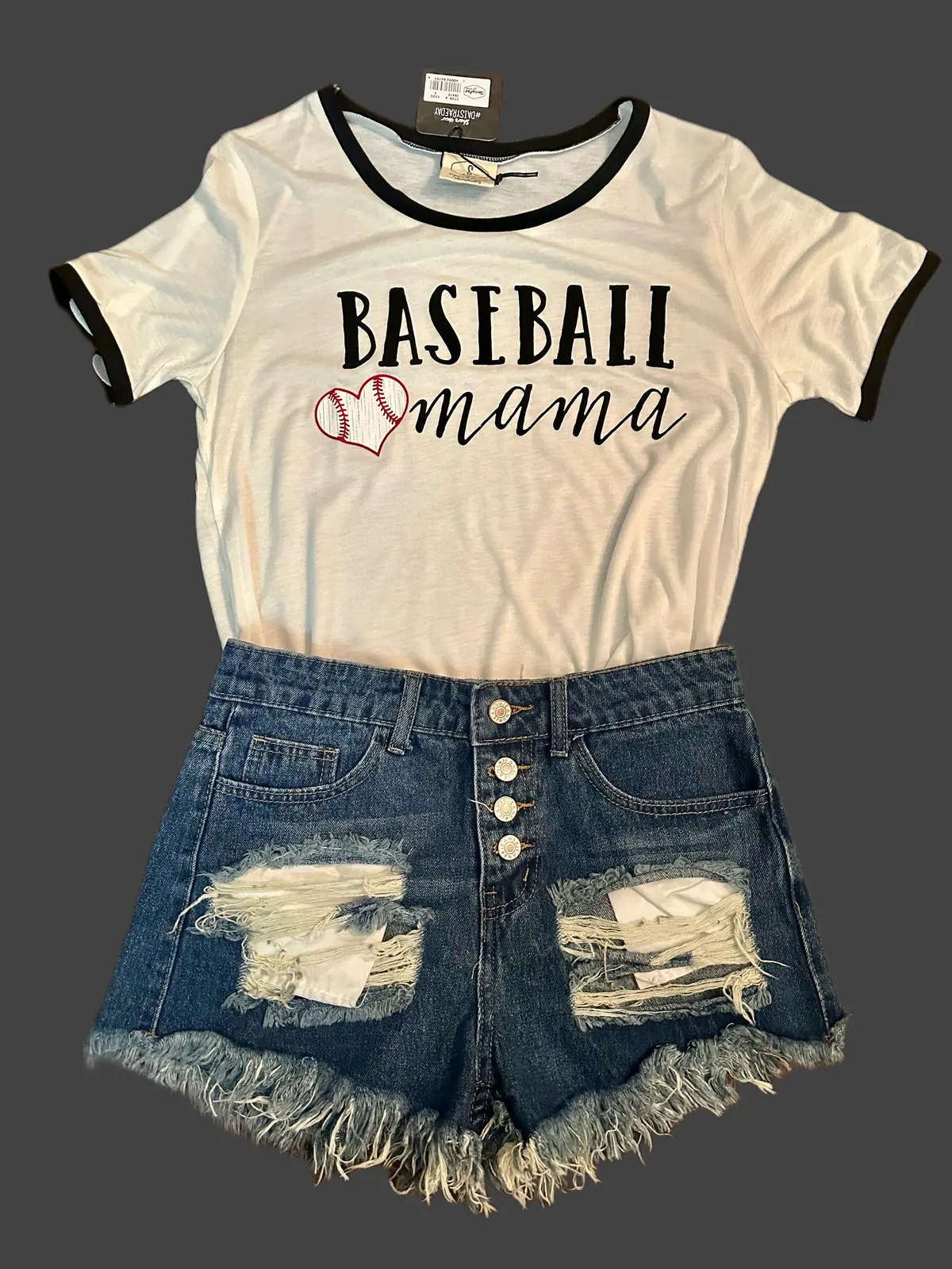 Baseball Mama Ringer Top 1