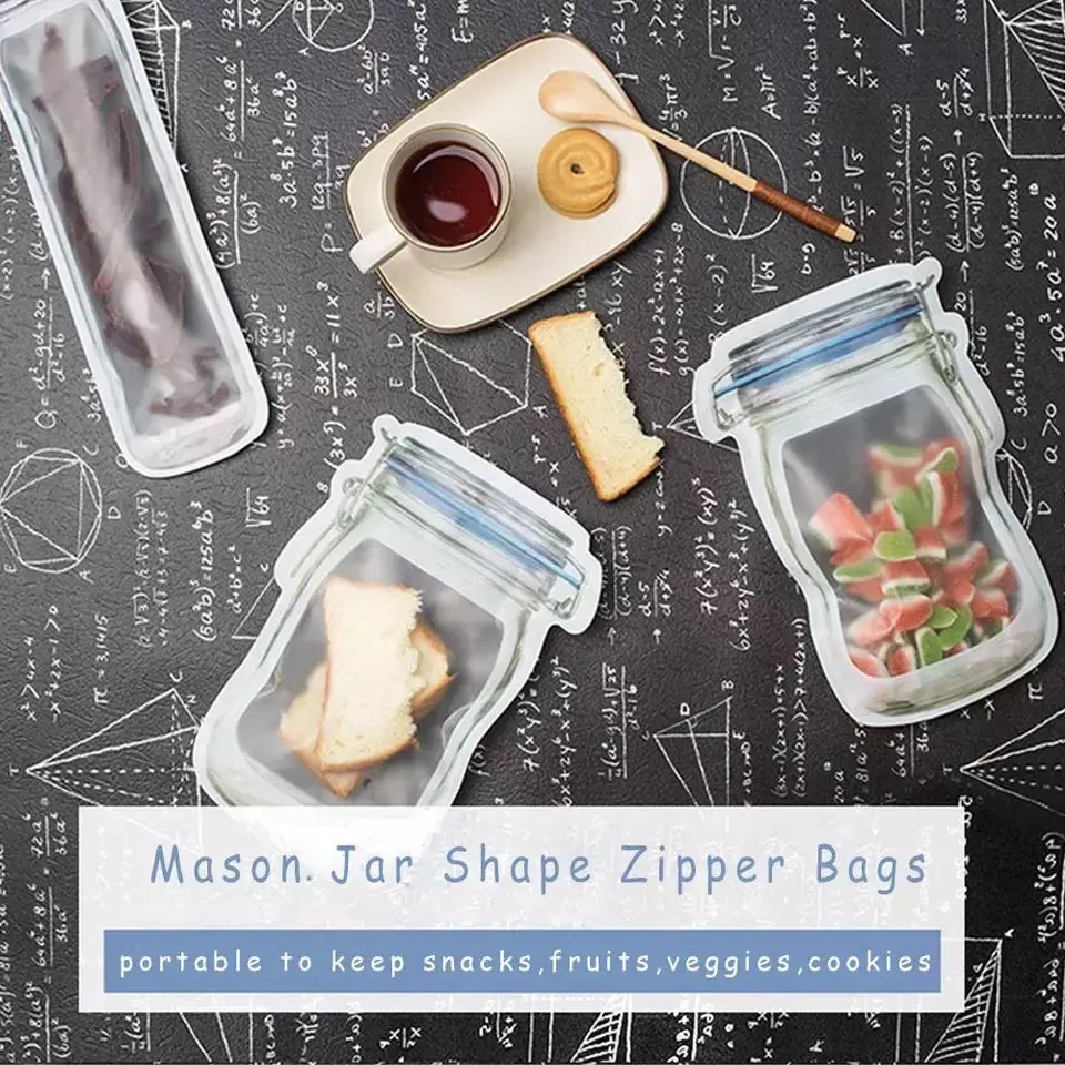 Resealable Mason Jar Zipper Bags 1
