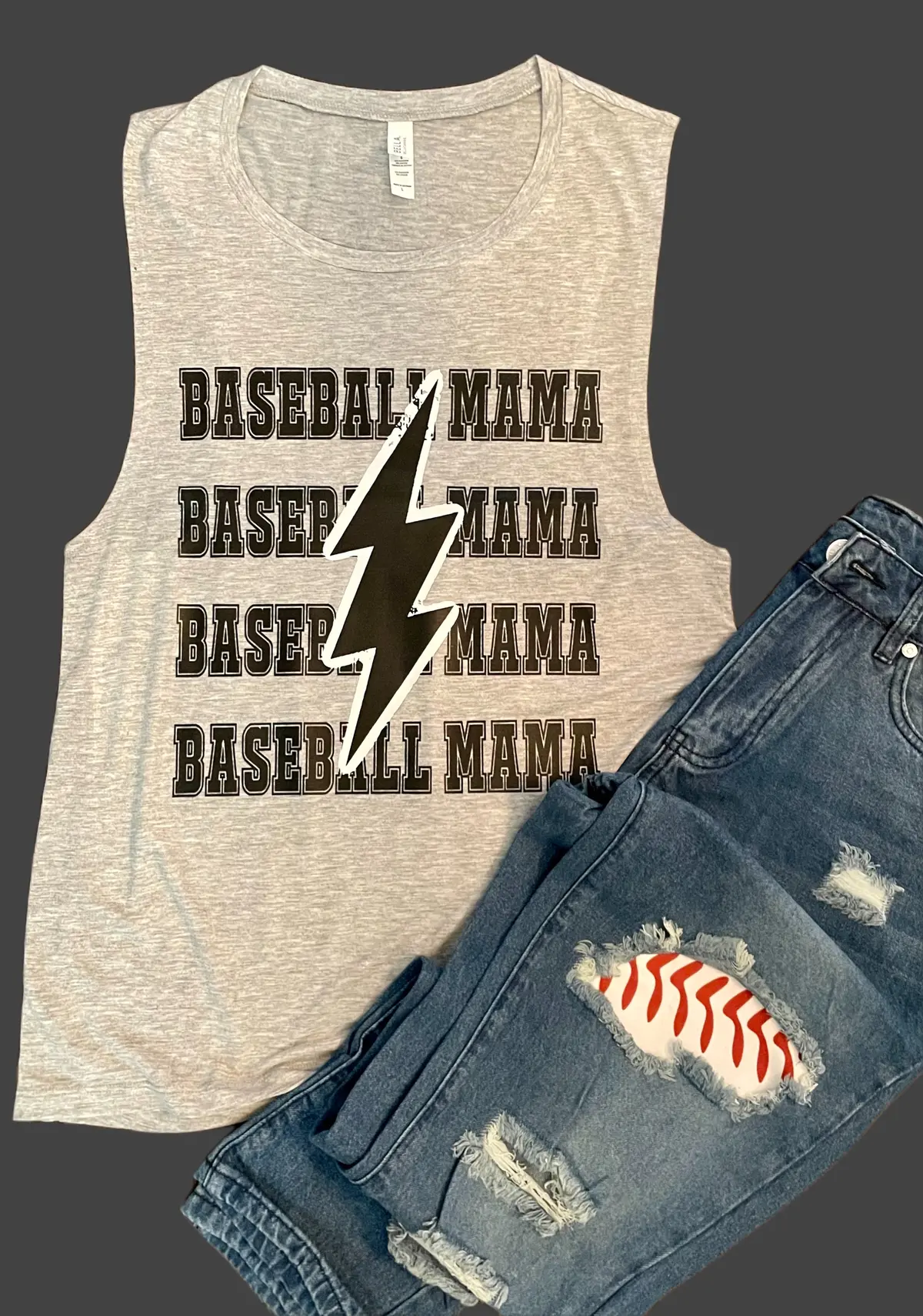 Lightning Baseball Mama Tank 1