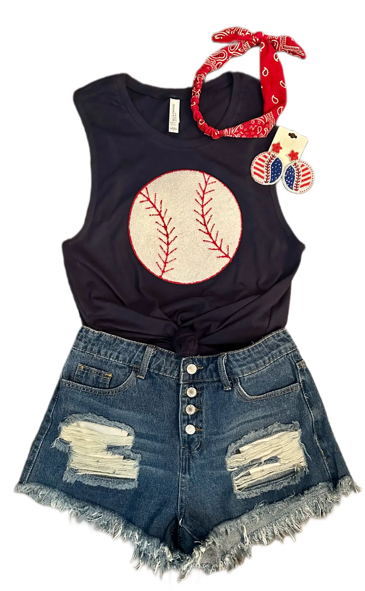 Chenille Patch Baseball Tanks 2