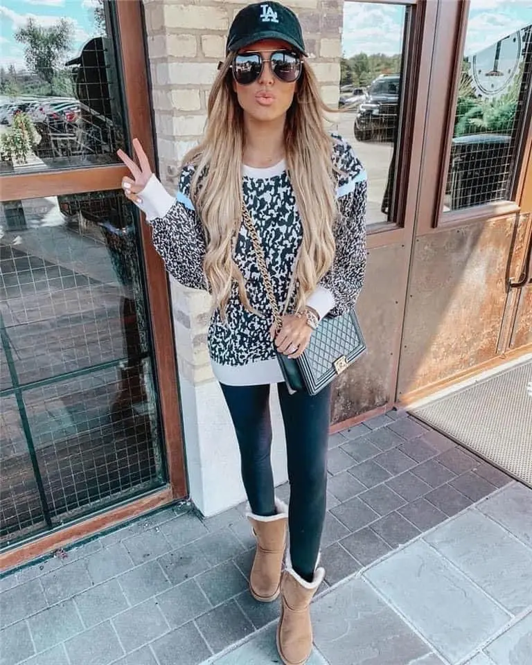 Tia Snow Leopard Sweatshirt 1