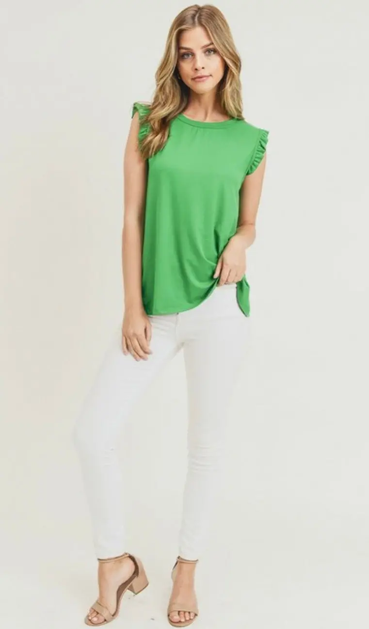 Ginger In Green Top 1