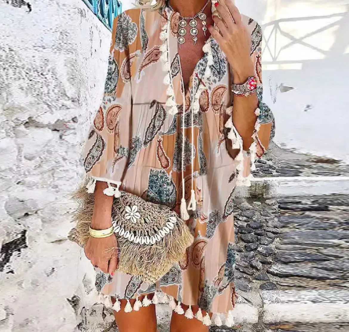 Paisley & Fringe Dress 1