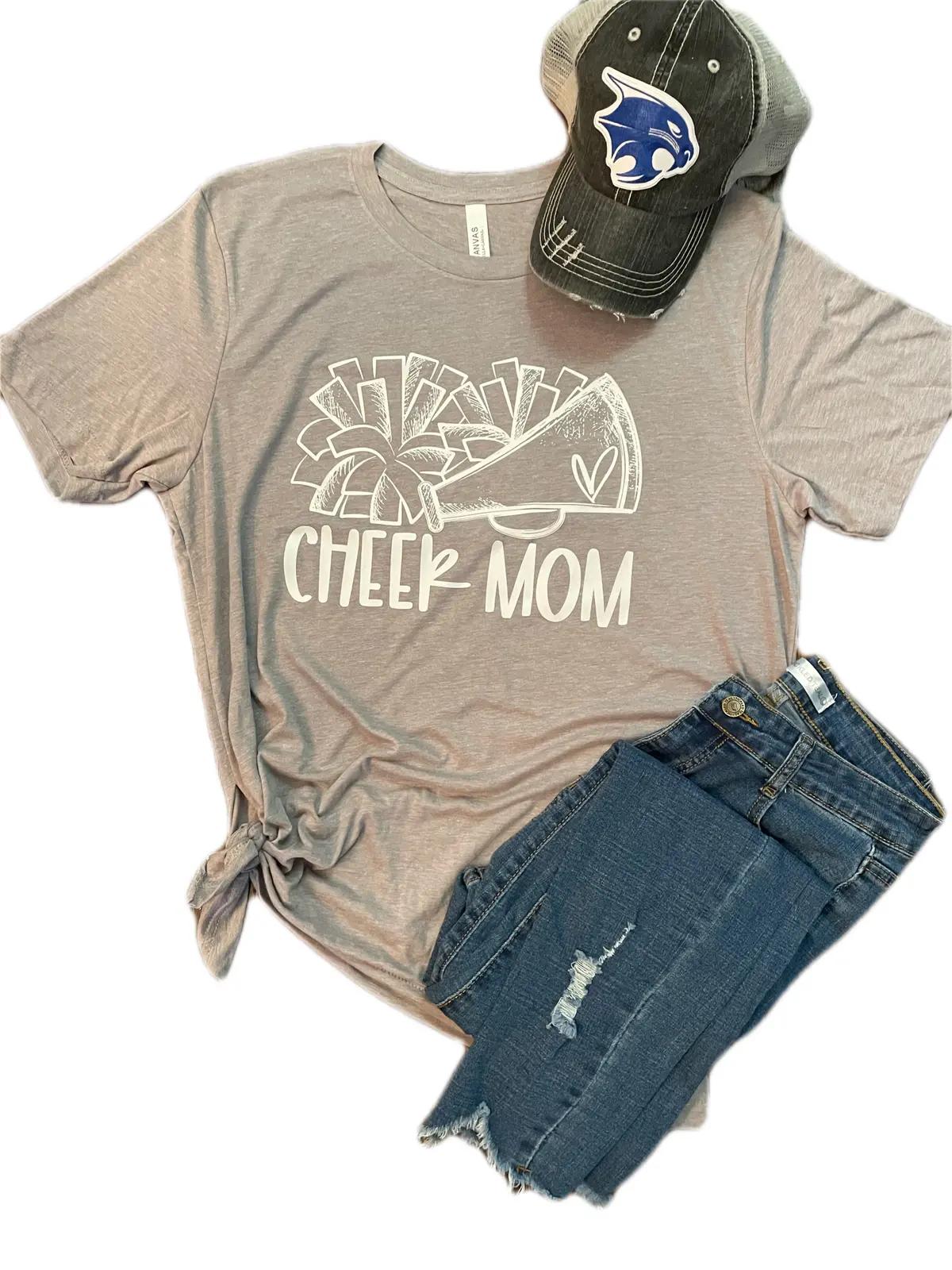 Cheer Mom Knotted Tee 1