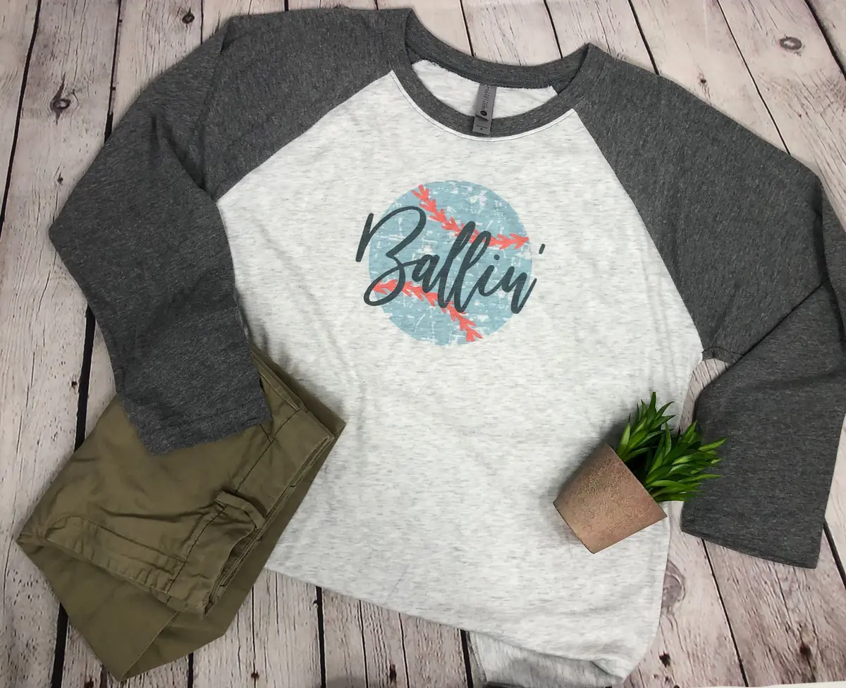 Ballin’ Baseball Raglan Shirt 1
