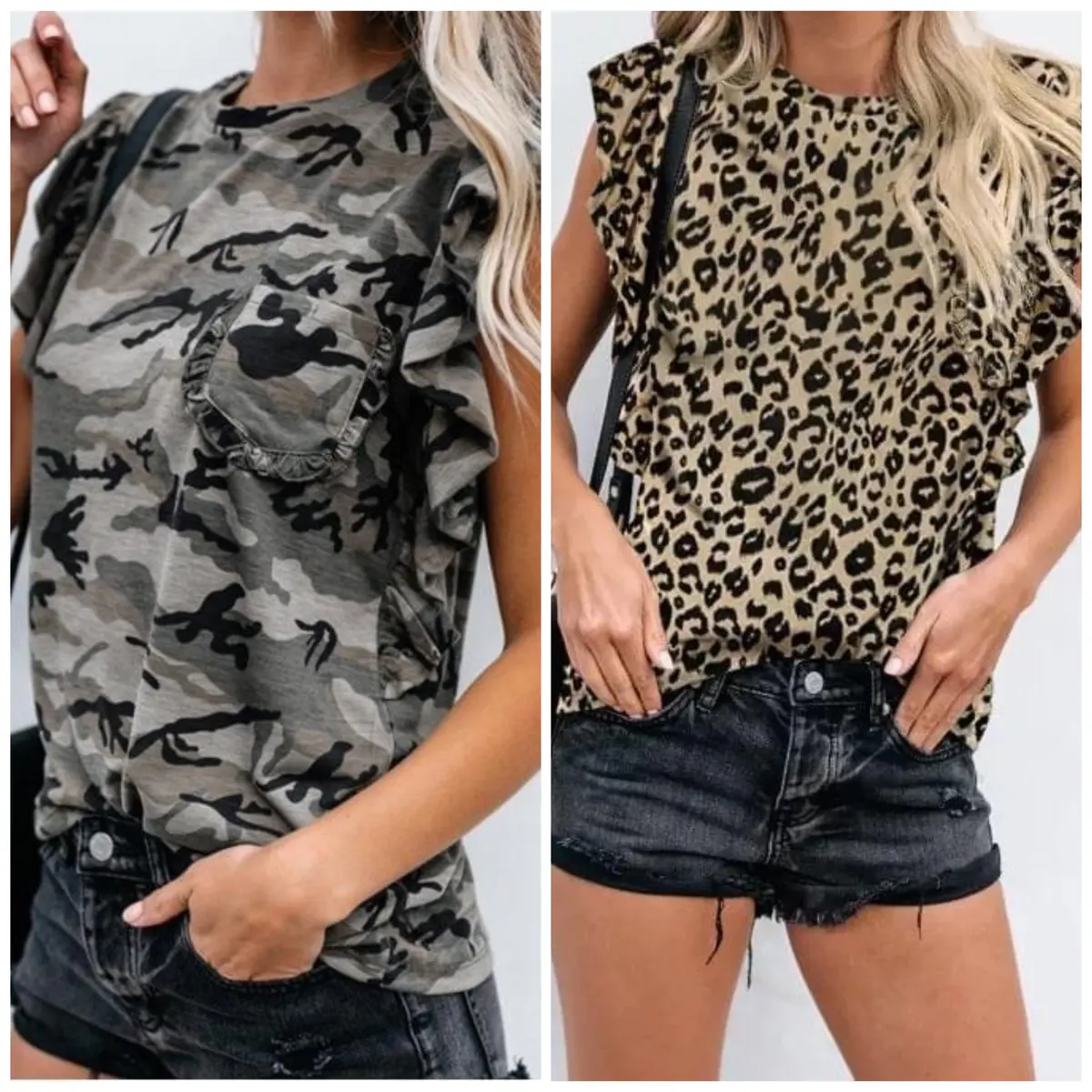 Leslie Ruffled Flutter Sleeve Top 1