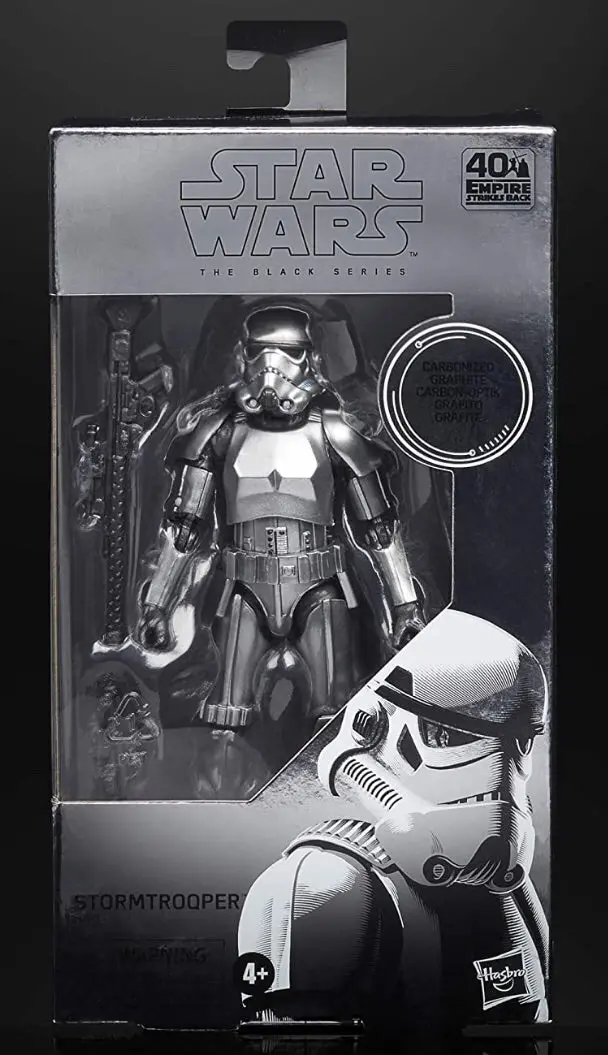 (Non Mint Box) Star Wars Black Series Carbonized Stormtrooper 6” Figure 1