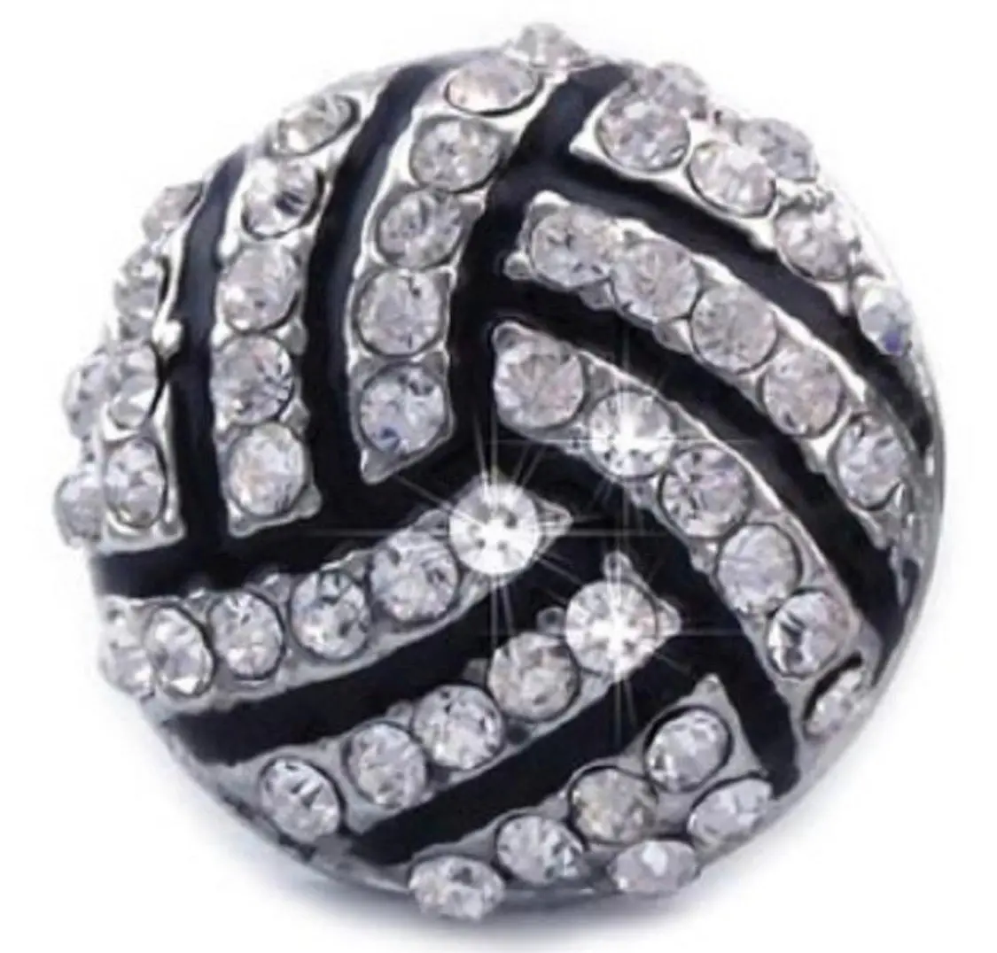 Volleyball Rhinestone Ring 1